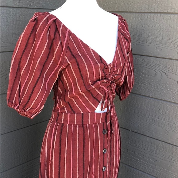 Main Strip Prairie Synch Midi Dress - Picture 7 of 8